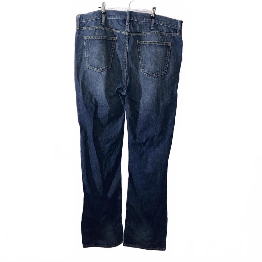 Old Navy Men’s Jeans 38x36 Relaxed Fit Vintage Y2K Dark Wash Straight Denim - Picture 2 of 4
